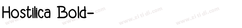 Hostilica Bold字体转换